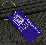 Kids Custom Monogram Luggage Tag / Bag Tag